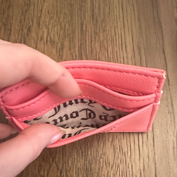 Juicy Couture Pink Card Holder with Gold Foil Logo - Picture 3 of 5